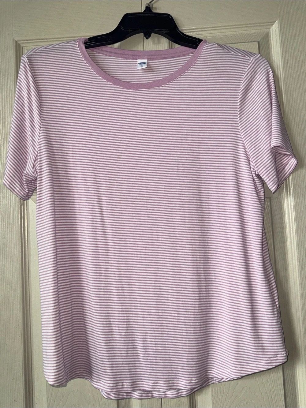 Old Navy Light Purple & White Striped Short Sleeve Luxe Tee!